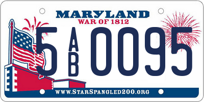 MD license plate 5AB0095