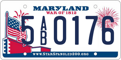 MD license plate 5AB0176