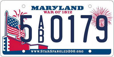 MD license plate 5AB0179