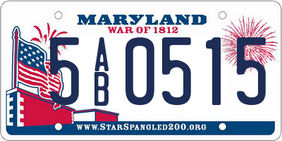 MD license plate 5AB0515