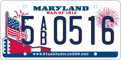 MD license plate 5AB0516