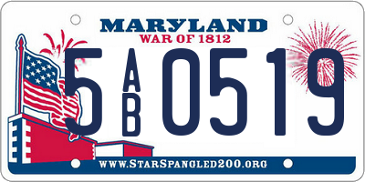 MD license plate 5AB0519