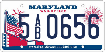 MD license plate 5AB0656