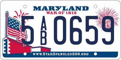 MD license plate 5AB0659
