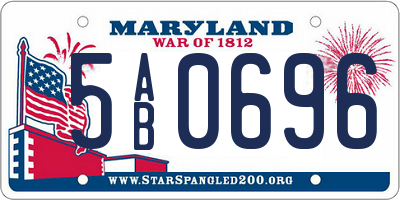 MD license plate 5AB0696