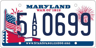 MD license plate 5AB0699