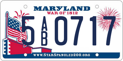 MD license plate 5AB0717