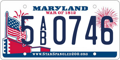 MD license plate 5AB0746