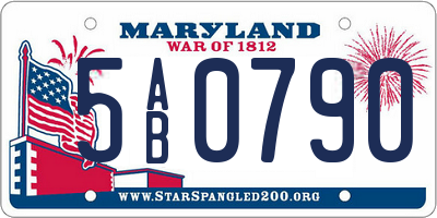 MD license plate 5AB0790
