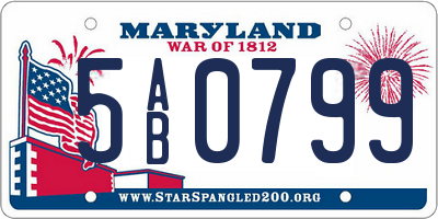 MD license plate 5AB0799
