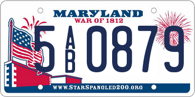 MD license plate 5AB0879