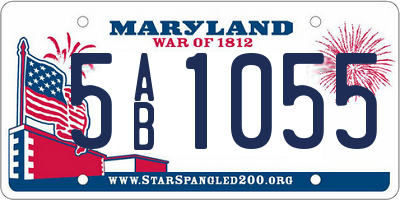 MD license plate 5AB1055