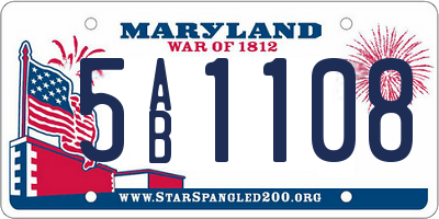 MD license plate 5AB1108