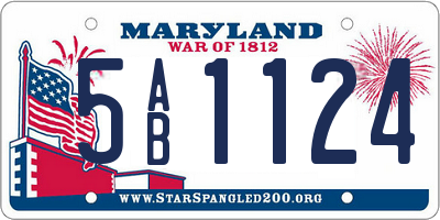 MD license plate 5AB1124
