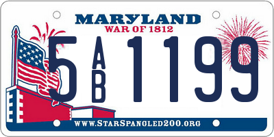 MD license plate 5AB1199