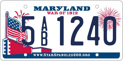 MD license plate 5AB1240