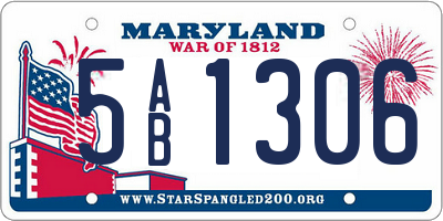MD license plate 5AB1306