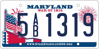 MD license plate 5AB1319