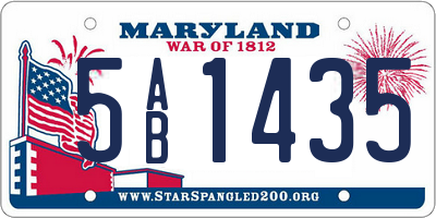 MD license plate 5AB1435