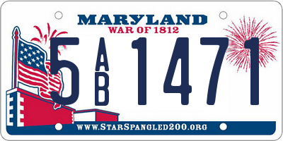 MD license plate 5AB1471