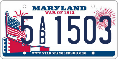 MD license plate 5AB1503