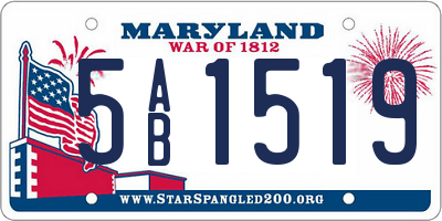 MD license plate 5AB1519