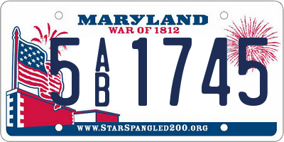 MD license plate 5AB1745