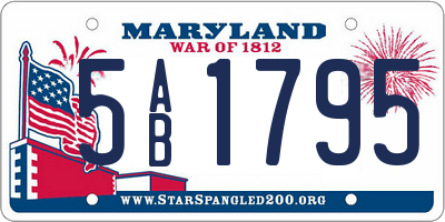 MD license plate 5AB1795
