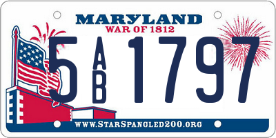 MD license plate 5AB1797