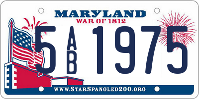 MD license plate 5AB1975