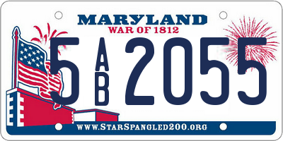 MD license plate 5AB2055