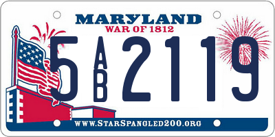 MD license plate 5AB2119