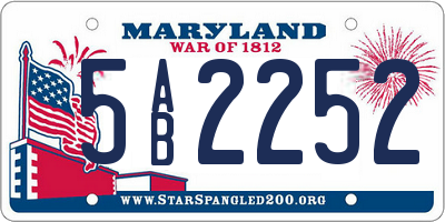 MD license plate 5AB2252