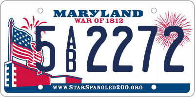 MD license plate 5AB2272