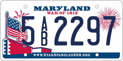 MD license plate 5AB2297