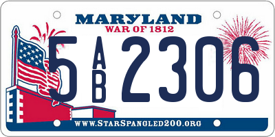MD license plate 5AB2306