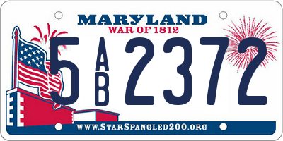 MD license plate 5AB2372