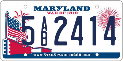 MD license plate 5AB2414