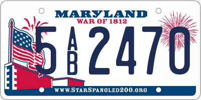 MD license plate 5AB2470