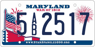 MD license plate 5AB2517