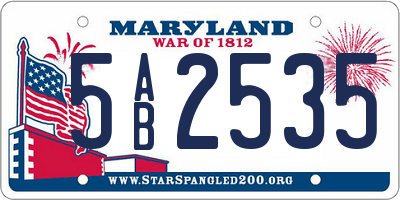 MD license plate 5AB2535