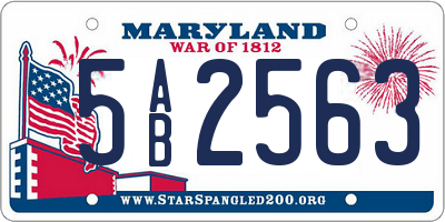 MD license plate 5AB2563