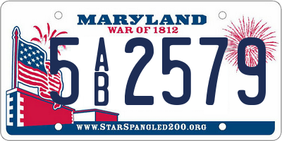 MD license plate 5AB2579