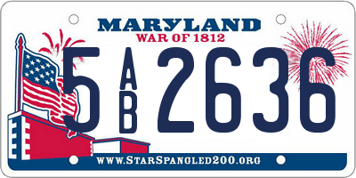 MD license plate 5AB2636