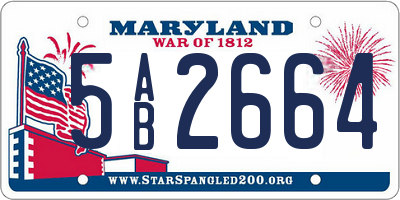 MD license plate 5AB2664