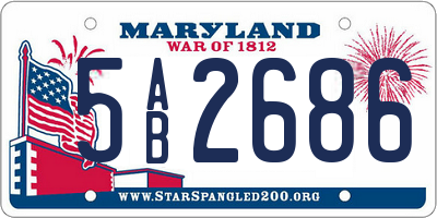 MD license plate 5AB2686