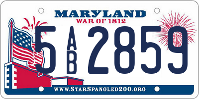MD license plate 5AB2859