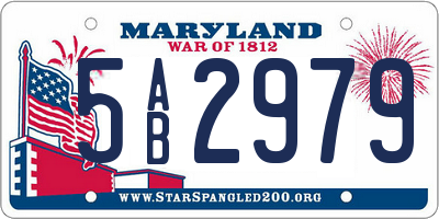 MD license plate 5AB2979