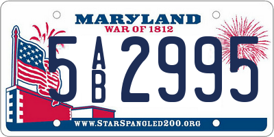 MD license plate 5AB2995