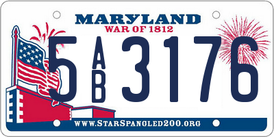 MD license plate 5AB3176